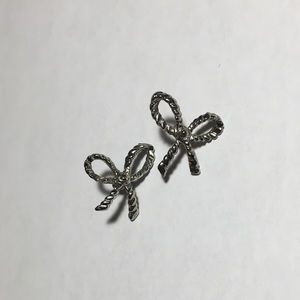 Sterling Silver Bow Earrings